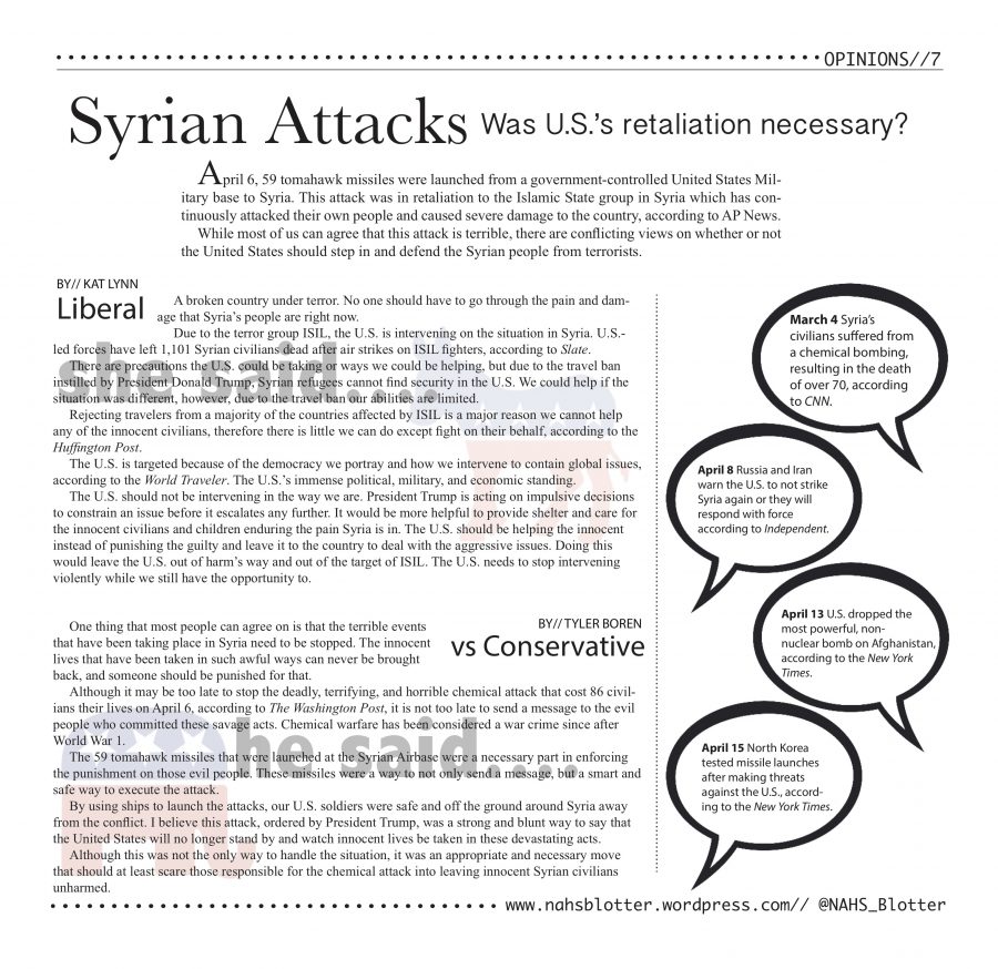 Opinion: Syrian Attacks // April Print Edition by//Kat Lynn & Tyler Boren