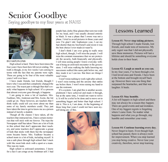 Senior Goodbye by//Kat Lynn
