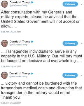 Trump’s twitter fingers on the frontline of transphobia