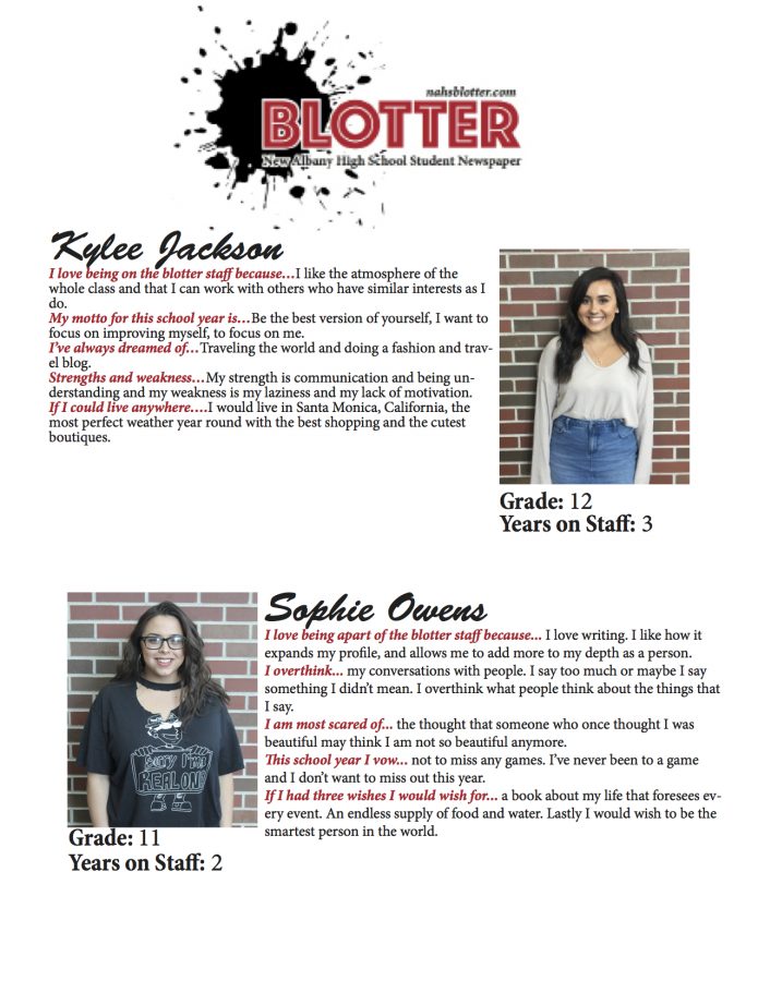 Introducing the Blotter Staff by// Kylee Jackson & Sophie Owens