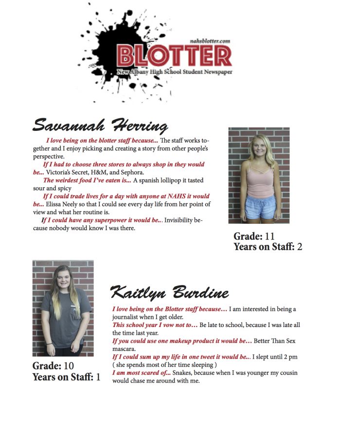 Introducing Blotter Staff by// Savannah Herring & Kaitlyn Burdine