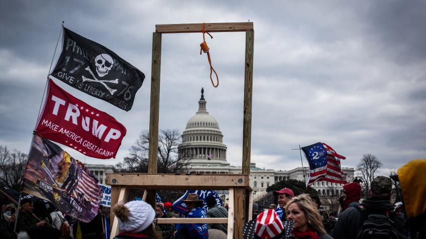 Trump supporters near the  U.S Capitol, on January 06, 2021 in Washington, DC. // Shay Horse, Getty Images