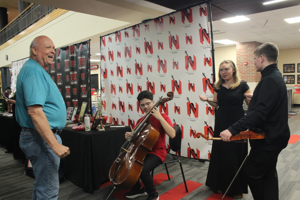 NAHS Orchestra teaching their instrumental demonstration