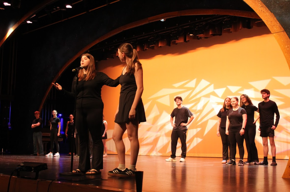 NAHS theatre performing "Welcome to the Rock"
